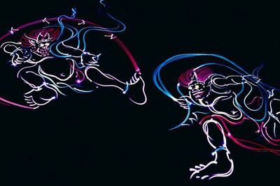 新型 マークX の描く「光の風神・雷神図」が100万回［動画］ 画像