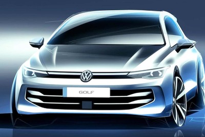 VW『ゴルフ』改良新型、スケッチ公開…実車は1月末発表へ 画像