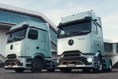 メルセデスベンツ、未来的デザインの大型トラック発表…『アクトロスL』新型 画像